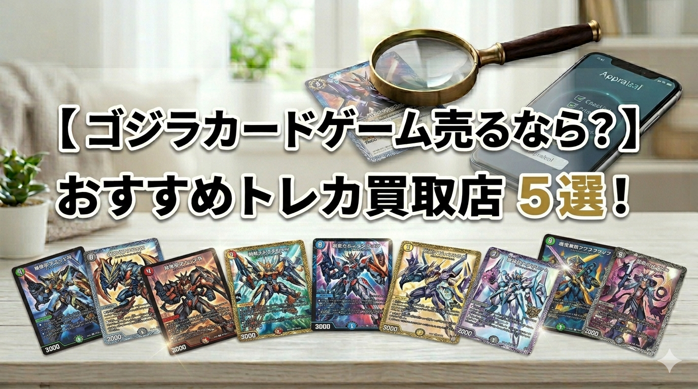 ゴジラカードゲーム買取店おすすめ5選の比較：高価買取と査定価格のイメージ